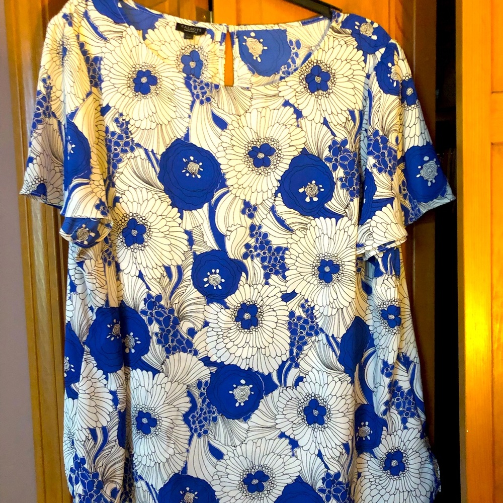 NWOT Talbots floral blouse